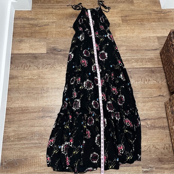 FREE PEOPLE Garden Party Black Floral Tiered Maxi Dress Size XS - Picture 13 of 14